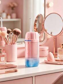 HYUNDAI Portable Water Flosser - Travel Friendly, Large Battery Capacity, 4 Modes, 360° Nozzle, 180ml Water Tank, IPX7 Waterproof, Suitable For Braces, Implants And Sensitive Gums, Dentist Recommended - Baby Pink - View 7