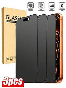 Kcablebrandstore 3片裝 霧面防窺螢幕保護貼，適用於 iPhone 17 Pro Max 6.9 吋，非玻璃材質，全螢幕防窺防眩光陶瓷膜，防指紋，相容手機殼，適用於 iPhone DUO/18 Pro Max/18 Pro/17 Pro Max/17 Air/16 Pro Max/16 Pro/16 Plus/16/15 Pro Max/14 Pro Max/13 Mini/12/11/XS Max/XR/8+/7 Plus - 黑色 - 查看 1
