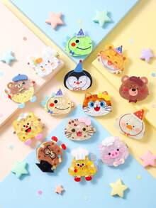 12/6/2pcs Cute Cartoon Multi-Style Hair Clips, Durable And Hair-, Basic Sweet And Cute Hair Accessories/Hair Clips - Suitable For Women And Girls, Daily, School, Party, Vacation - Multicolor - View 4