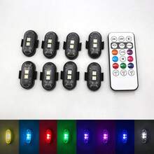 Luz de advertencia LED inalámbrica y recargable para automóviles, con control remoto, luz de emergencia LED multifuncional para automóviles, paquete de 4, paquete de 10, luz decorativa para el interior del automóvil, para aumentar la  al conducir, para acampar, para uso en exteriores, luz LED portátil par - A - Ver 6
