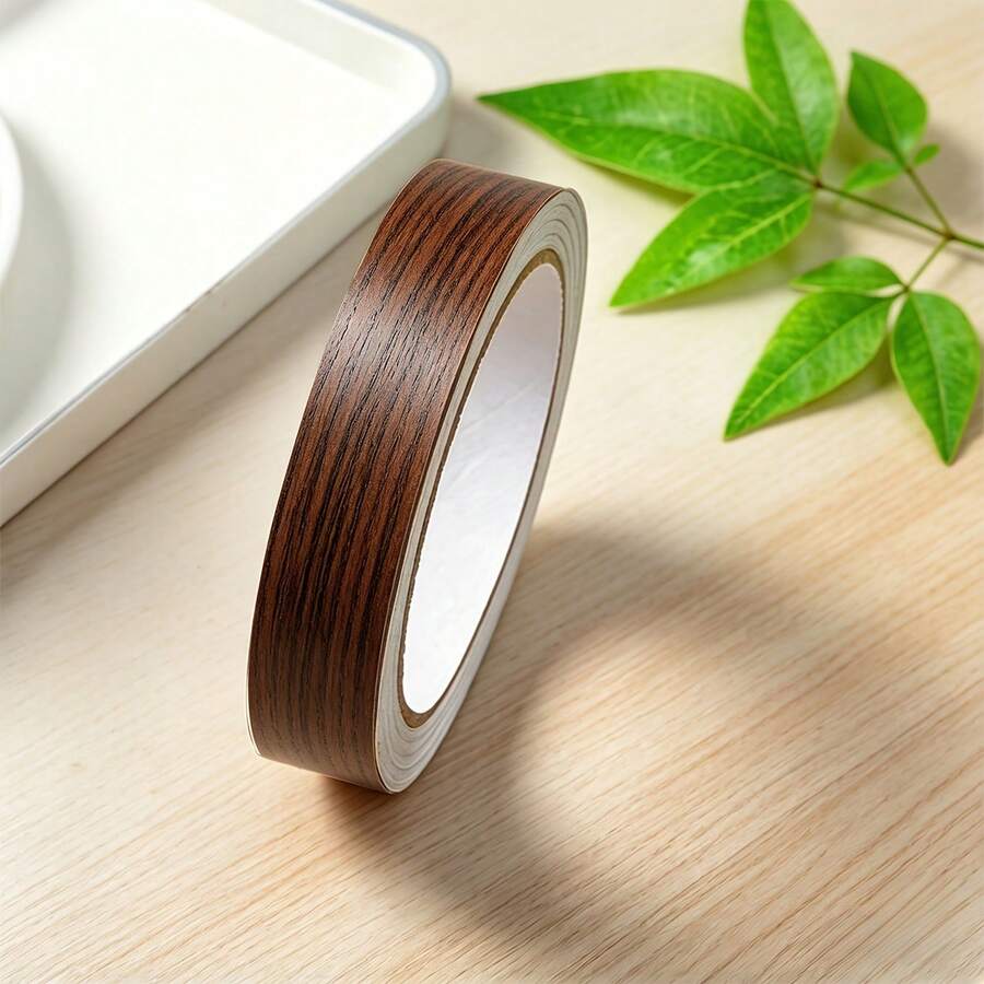 1 Roll 10m Self-Adhesive Wood Grain Edge Trim Tape, Peel And Stick Furniture Edge Decor Strip, Suitable For Cabinet, Table, Chair, Wardrobe Repair And Renovation, Waterproof PVC Decorative Edge - Multiple Styles - View 1