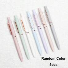 2/3/5pcs Morandi Candy Color Retractable Gel Pen,0.5mm Bullet Point Heavy‑Feel Sign Pen,Beautiful Stationery For Back‑To‑School & Office,School Supply - Multicolor - View 12