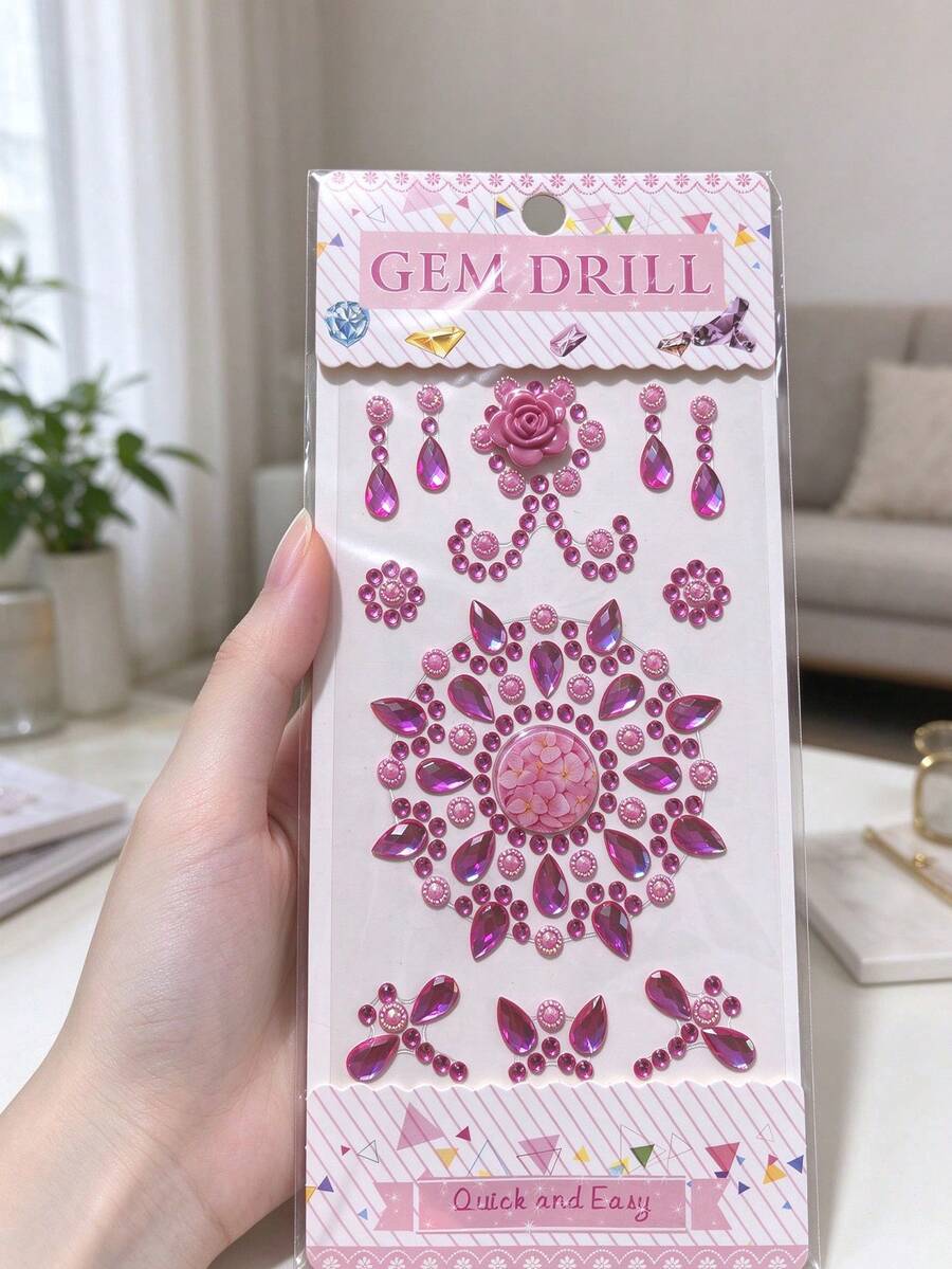 Children's Gem Stickers, Girls Stickers, Princess Stickers, Girls Handmade DIY, Stage Performance Makeup Decoration Stickers, Birthday Gift, Handmade Materials, Scrapbook Decoration Stickers