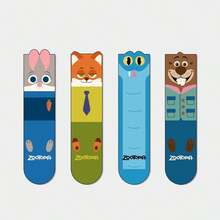 Disney Official Licensed Zootopia Cartoon Crew Socks, Women Cute Judy Nick Sloth Mid-Calf Cotton Socks - Style Random - View 1