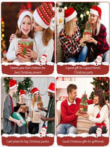 Christmas Surprise Money Pull Box, Christmas Tree Shaped Pull-Out Card Cash Gift Box With Cash Clip, Creative Interactive Holiday Gift, Suitable For Christmas Family Gatherings And Party Gifts - A - View 7
