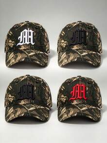 1pc Camo Men Hats Letter Embroidered Hats For Men Adjustable Baseball Cap Ideal For Outdoor Hunting, Fishing, And Hiking Breathable And UV-Protective - Camouflage - View 9