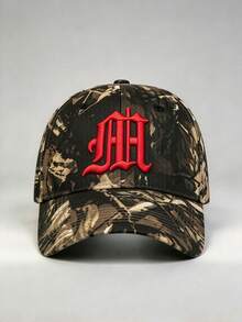 1pc Camo Men Hats Letter Embroidered Hats For Men Adjustable Baseball Cap Ideal For Outdoor Hunting, Fishing, And Hiking Breathable And UV-Protective - Camouflage - View 8