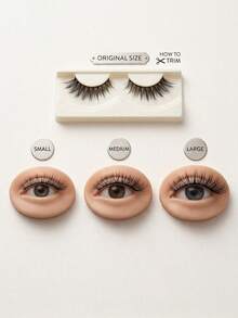 10 Pairs Half-Length Cat Eye False Eyelashes Set, Transparent Fishing ...