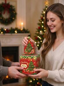 Christmas Surprise Money Pull Box, Christmas Tree Shaped Pull-Out Card Cash Gift Box With Cash Clip, Creative Interactive Holiday Gift, Suitable For Christmas Family Gatherings And Party Gifts - A - View 9