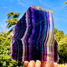 1pc Natural Fluorite Crystal Slice, Iridescent Multicolor Fluorite Stone, Bohemian Home Decor, Gift For Her, Jewelry DIY Craft, Mineral Specimen, - Seven-colored - View 14