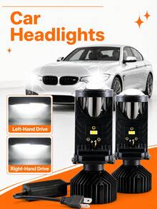 Heyword 2pcs Y6D/Y8 Dual Beam Lens H4 Car Headlights, Left/Right Hand Drive Optional, Car Projector LED Headlamps - Y8-lHD - View 13