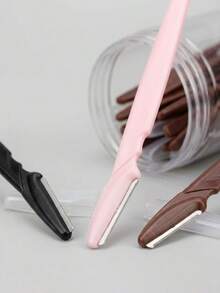 10pcs Women's Set, Protective Blade Design, Long Handle Portable Style, Multi-Color Options, For Eyebrow Shaping, Facial Hair Grooming, Home And Travel Makeup Styling Tool, Beauty Eyebrow Grooming Accessory - One Size Fits All - View 3