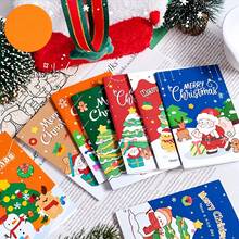 8/16/32pcs Mini Christmas Pocket Notepads, Small Blank Memo Notebooks With Festive Xmas Patterns, Portable Writing Notebook For Students Kids, Christmas Goodie Bag Stocking Stuffers Party Favors For School Classroom - Christmas - View 1