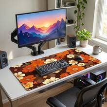 Chrysanthemum Style Gaming Mouse Pad, Non-Slip Rubber Bottom, Office Home Computer Study Desk Mat, Keyboard Pad, Smooth Surface, Large Desk Mat, Gaming Mouse Pad, Desktop Decoration, Office Supplies - View 6