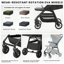UBRAVOO Toddler Stroller With Adjustable Backrest, Ultra-Compact Stroller With Large Storage Basket, Sun Canopy, Parent Handle - Black - View 4