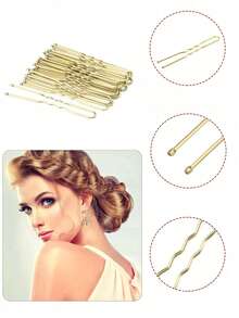 50pcs/150pcs U-Shaped Hair Clips Makeup Artist Hair Styling Positioning Clips Professional Studio Hair Styling Invisible Fixing Tools - Black - View 5