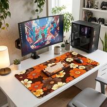 Chrysanthemum Style Gaming Mouse Pad, Non-Slip Rubber Bottom, Office Home Computer Study Desk Mat, Keyboard Pad, Smooth Surface, Large Desk Mat, Gaming Mouse Pad, Desktop Decoration, Office Supplies - View 8