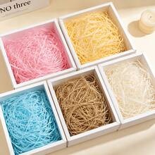 40g Black Raffia Paper Shreds Filler, Used For Gift Packaging Basket Filling, Birthday Wedding Party Supplies - Multicolor - View 11