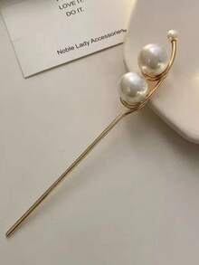 1/2pcs Premium Pearl Hair Sticks For Women, Modern Minimalist Bun Holder, Hair Accessories - Multicolor - View 9