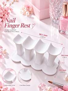 1pc Nail Finger Support Stand, 4-Slot Cloud Shaped Nail Finger Support, Stable Nail Support For Precise Nail Painting, Reusable Nail Finger Support And Home Nail DIY Hand Support Tool - Multicolor - View 11