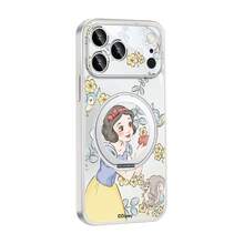 Miniso 迪士尼美人魚白雪公主新款壓克力磁吸支架手機殼適用於iPhone 18/18 Pro/18 Pro Max/17/17 Pro/17 Pro Max/17 Air/16 Pro Max/15 Pro/15 Pro Max/14/13/15 Pro/12 Pro/16 Plus旋轉支點保護套相容Apple - 銀色 - 查看 4