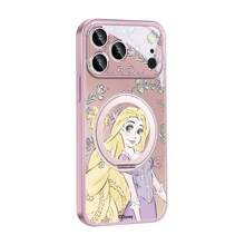 Miniso 迪士尼美人魚白雪公主新款壓克力磁吸支架手機殼適用於iPhone 18/18 Pro/18 Pro Max/17/17 Pro/17 Pro Max/17 Air/16 Pro Max/15 Pro/15 Pro Max/14/13/15 Pro/12 Pro/16 Plus旋轉支點保護套相容Apple - 粉色 - 查看 4
