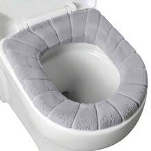 1 miếng đệm bồn cầu họa tiết bí ngô sáng tạo dùng chung, đệm bồn cầu dày mềm có thể giặt được - Nhiều màu - Xem 15