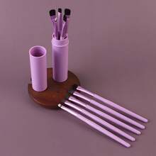 5pcs Eyeshadow Brush Set With Storage Cup, Professional Eye Makeup Brushes, Soft Synthetic Bristles, Mixed Eyeshadow Brushes For Eyeshadow Application, Portable Makeup Tool - Multicolor - View 15