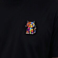 Colorful Patchwork Animal Enamel Pins, Cute Dog Rooster Elephant Cat Monkey Brooch, Cartoon Lapel Pin For Backpack Jacket Hat Decor, Lovely Gift - Multicolor - View 7