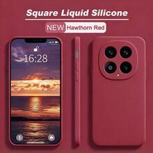 適用於 Redmi Note 15 Pro Plus 矽膠液態手機殼，柔軟滑順觸感，相容於 Note 14 Pro 5G、Note 13 系列、Note 12 系列、Note 11 系列，防震薄型保護殼 - 山楂紅色 - 查看 1
