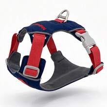 Adjustable No-Pull Dog Vest Harness, Soft Padded Oxford Pet Harness For Small Medium Dogs Outdoor Walking - Navy Blue - View 6