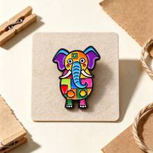 Cartoon Graffiti Animal Enamel Brooch, Cute Dog Cat Monkey Elephant Rooster Lapel Pin, Colorful Patchwork Badge For Backpack Jacket Hat, Lovely Gift - Multicolor - View 7