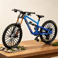 1:8 Scale Die-Cast Alloy Mountain Bike Model, Vehicle Model Car, 20 Cm Long, With Realistic Spoke And Disc Brake Details, Equipped With Black Off-Road Tires - Multicolor - View 16