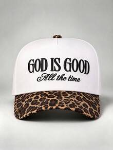 1pc Two-Tone Men's Hat GOD IS GOOD Embroidered Baseball Cap Adjustable Design Perfect For Travel Hiking Parties Sun Protection And Outdoor Activities - Multicolor - View 12