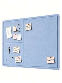 1pc 3-Section Felt Board/Memo Board/3-Compartment Storage Message Board, Suitable For School, Home And Room Wall Hanging, Used For Photo Display, Office Reminder Information, Multi-Function Display Board - Multicolor - View 10
