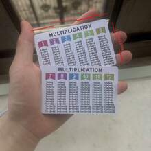 Multiplication Table Math Quick Reference Card 10*10 And 10*20 Multiplication Quick Lookup Keychain Pendant Mini Compact Pocket Quick Reference Essential For School - Math Multiplication Quick Reference Card - View 8