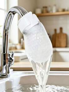50pcs Set (40 Filter Cartridges + 10 Straps) High Density Non-Woven Fabric Faucet Filter, Kitchen And Bathroom Universal Tap Water Filter Cartridge, Easy Install Home Water Purification Accessory, Used For Filtering Rust, Sediment And Impurities - Multicolor - View 5