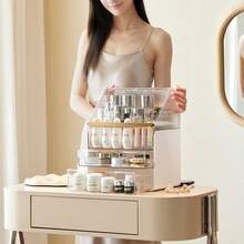 Cosmetic Storage Box Desktop Premium Vanity Drawer Organizer Skincare Storage Cabinet New Style - Multicolor - View 3