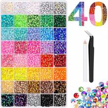 24 Colors AB Resin Flat Back Rhinestones Set With Dotting Pen And Tweezers, Acrylic Jelly Rhinestones For DIY Clothing, Mug, Phone, Crafts, Arts And Handicrafts, Diamond Painting Set, Diamond Painting DIY - DIY Rhinestones - View 12