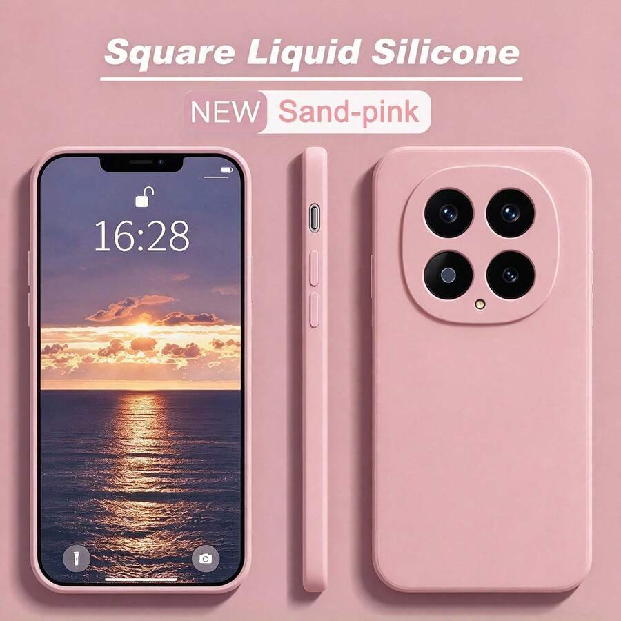 適用於 Redmi Note 15 Pro Plus 矽膠液態手機殼，柔軟滑順觸感，相容 Note 14 Pro 5G、Note 13 系列、Note 12 系列、Note 11 系列，防震薄型保護殼 - 砂粉色 - 查看 1