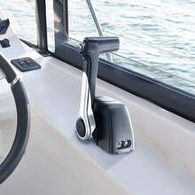 Boat Throttle Control, 704-48205-P1 Top-Mounted Outboard Remote Control Box For Yamaha 4-Stroke, Marine Throttle Control Box With Power Trim Switch And 4.6 Ft Harness With 5 Pin Connector - Top Mount,,Push - View 9