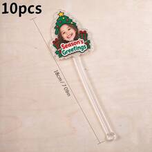 10/30/50/100pcs Customized Wedding Personalized Letter Stir Sticks | Party Decor, Transparent Acrylic Letter Customized Acrylic Stir Sticks - Multicolor - View 7