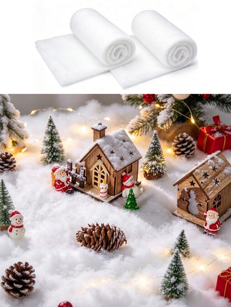 1 Roll Artificial Snow Blanket, Soft And Fluffy Artificial Snow Blanket, Fluffy And Cuttable, Reusable Snow Decoration Roll, Christmas Tree Snow Blanket. Suitable For Christmas, Winter Holiday Party Decoration, Christmas Decoration, Home Decoration, Room Decoration, Christmas Gift, 2026 Christmas Decoration And Women's Gift.