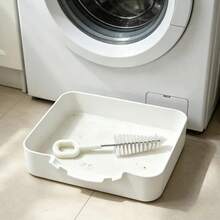 Washing Machine Drain Pan And Cleaning Accessories (Box And Cleaning Brush) 2-Piece Set, Efficient Leak Tray, Prevents Water Overflow And Protects Laundry Room Floor, Suitable For Washing Machines - Dish Cleaning Brush - View 6