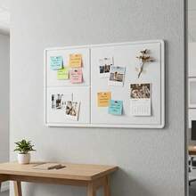 1pc 3-Section Felt Board/Memo Board/3-Compartment Storage Message Board, Suitable For School, Home And Room Wall Hanging, Used For Photo Display, Office Reminder Information, Multi-Function Display Board - Multicolor - View 3