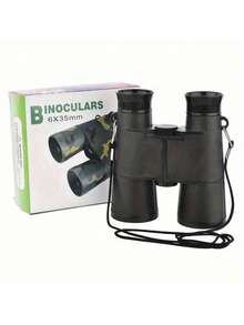 Binoculars Outdoor Adventure Gear Binoculars HD 6X35 Black Binoculars Plastic Fixed Focus With Outdoor Toy 1pc - A - View 7