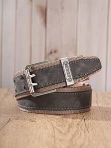 1pc Men's Cargo Style Style Vintage Belt, PU Leather Double Layer Contrast Color Belt, Suitable For Daily Wear - Utility Belt - View 23