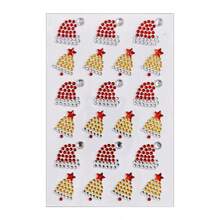 Christmas Gem Sticker Set, Self-Adhesive Rhinestone Appliques, Christmas Tree, Santa Hat, Snowflake, Star Patterns, Multi-Size Red, Green, Silver Holiday Crystal Rhinestones, Suitable For Christmas Cards, Gift Wrapping, Gift Bags, Gift Boxes, Holiday Christmas Parties, New Year Celebrations, Christmas Festivals And Various Holiday Art Decorations - Multicolor - View 15