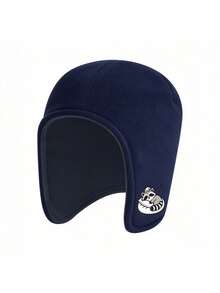 1pc Unisex Autumn/Winter Fleece Ear-Flap Knit Hat, Warm & Windproof Sleep Cap, Suitable For Daily Outdoor, Travel, Cycling Wear - Multicolor - View 10