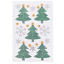 Christmas Gem Sticker Set, Self-Adhesive Rhinestone Appliques, Christmas Tree, Santa Hat, Snowflake, Star Patterns, Multi-Size Red, Green, Silver Holiday Crystal Rhinestones, Suitable For Christmas Cards, Gift Wrapping, Gift Bags, Gift Boxes, Holiday Christmas Parties, New Year Celebrations, Christmas Festivals And Various Holiday Art Decorations - Multicolor - View 16